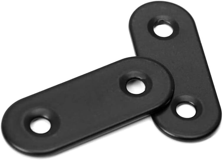 WYSUMMER Black Flat Metal Mending Brackets, 20Pcs Straight Corner Braces with 40Pcs Screws (Black, 16x36mm) - Image 5